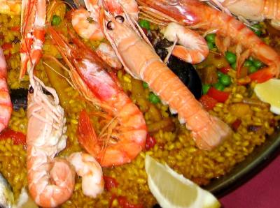 Paella au riz complet