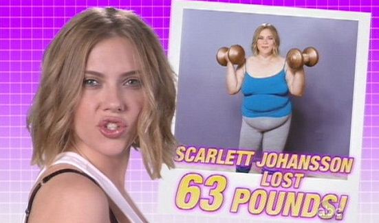 Scarlett Johanson dans une émission de télé-réalité.