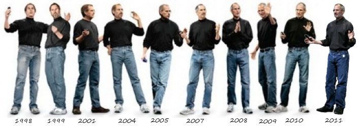 Steve Jobs, en jeans et polo