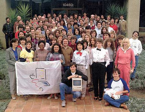 Steve Jobs et l'équipe du Mac