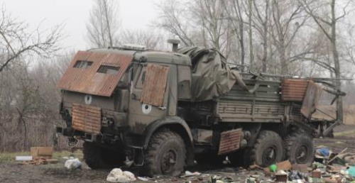 Camion "blindé" russe en Ukraine