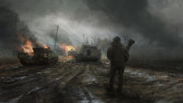 Tanks russes contre armes anti-tank ukrainiennes