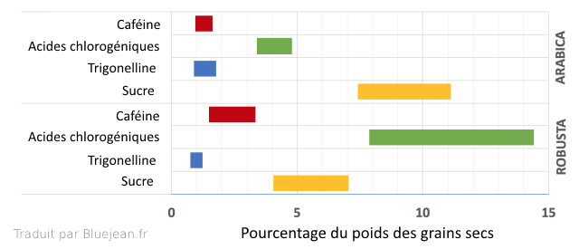 Arabica vs robusta, leurs composants respectifs