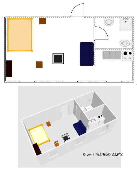 Plan for a flat with best use of light