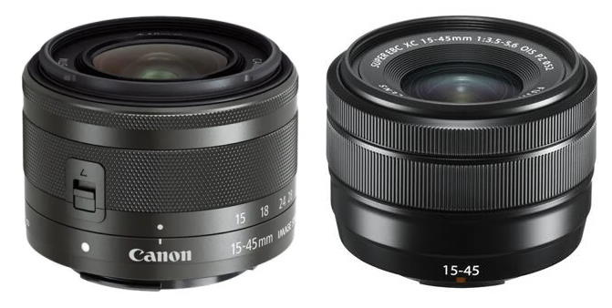 Canon et Fujifilm 15-45mm